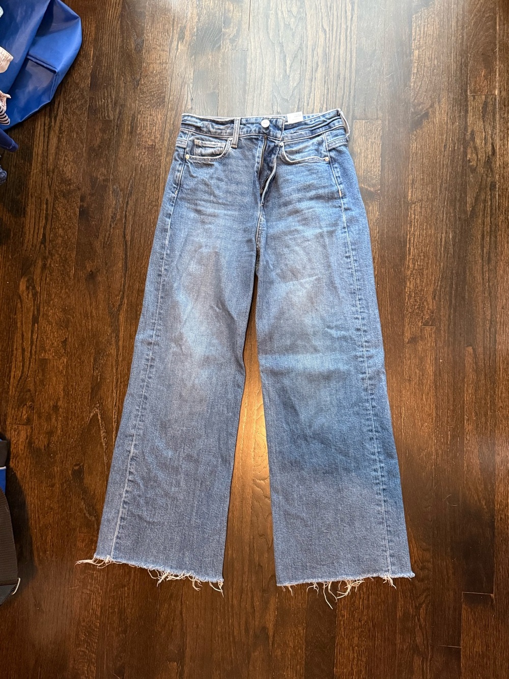 Paige Denim Anessa Wide Raw-Hem Jeans - Picture 2 of 4